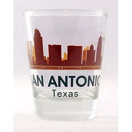 San Antonio Texas Sunset Skyline shot glass