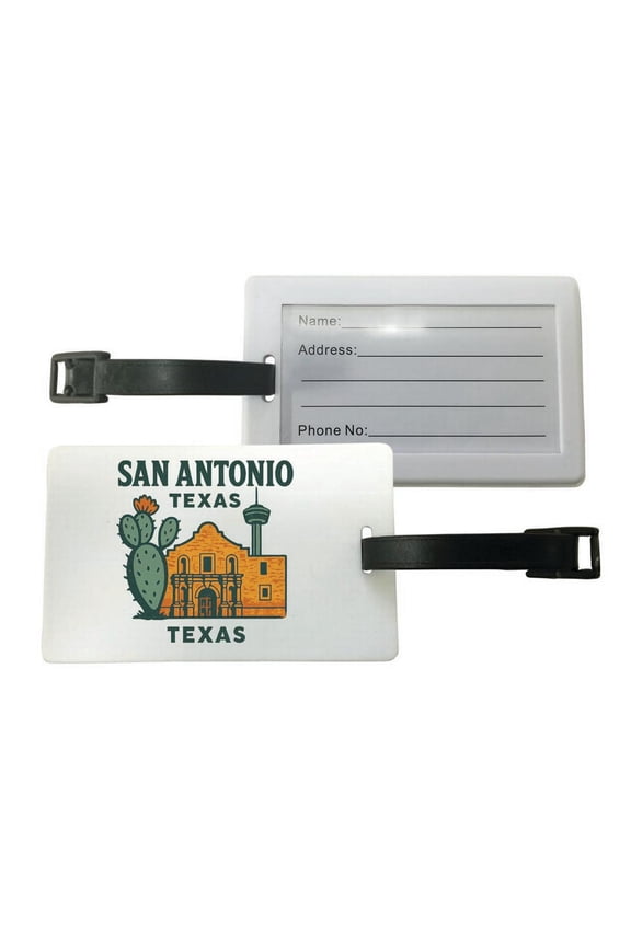 San Antonio Texas Vintage Design Souvenir Luggage Tag