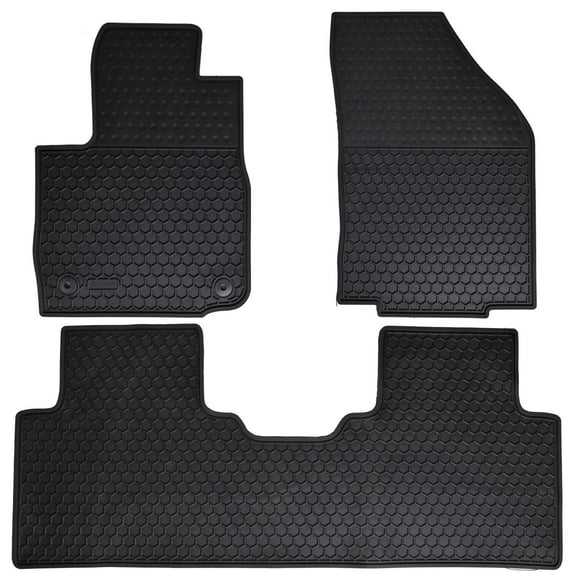 San Auto Car Floor Mats Custom Fit for Chevrolet Chevy Equinox / GMC Terrain 2018-2024 Rubber Black Car Floor Liners Mats All Weather Season Protection Heavy Duty Odorless