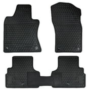 San Auto Car Floor Mats Custom Fit for Infiniti Q50 2014-2024 Rubber Black Car Floor Liners All Weather Protection Heavy Duty Odorless