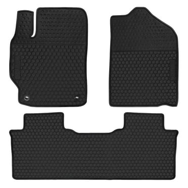 San Auto Car Floor Mats Custom Fit for Toyota Camry 7th 2012-2017 Rubber Black Car Floor Liners Set All Weather Protection Heavy Duty Odorless