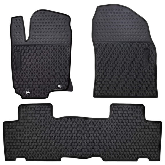 San Auto Car Floor Mats Custom Fit for Toyota RAV4 2014-2018 Rubber Black Car Floor Liners All Weather Season Protection Heavy Duty Odorless