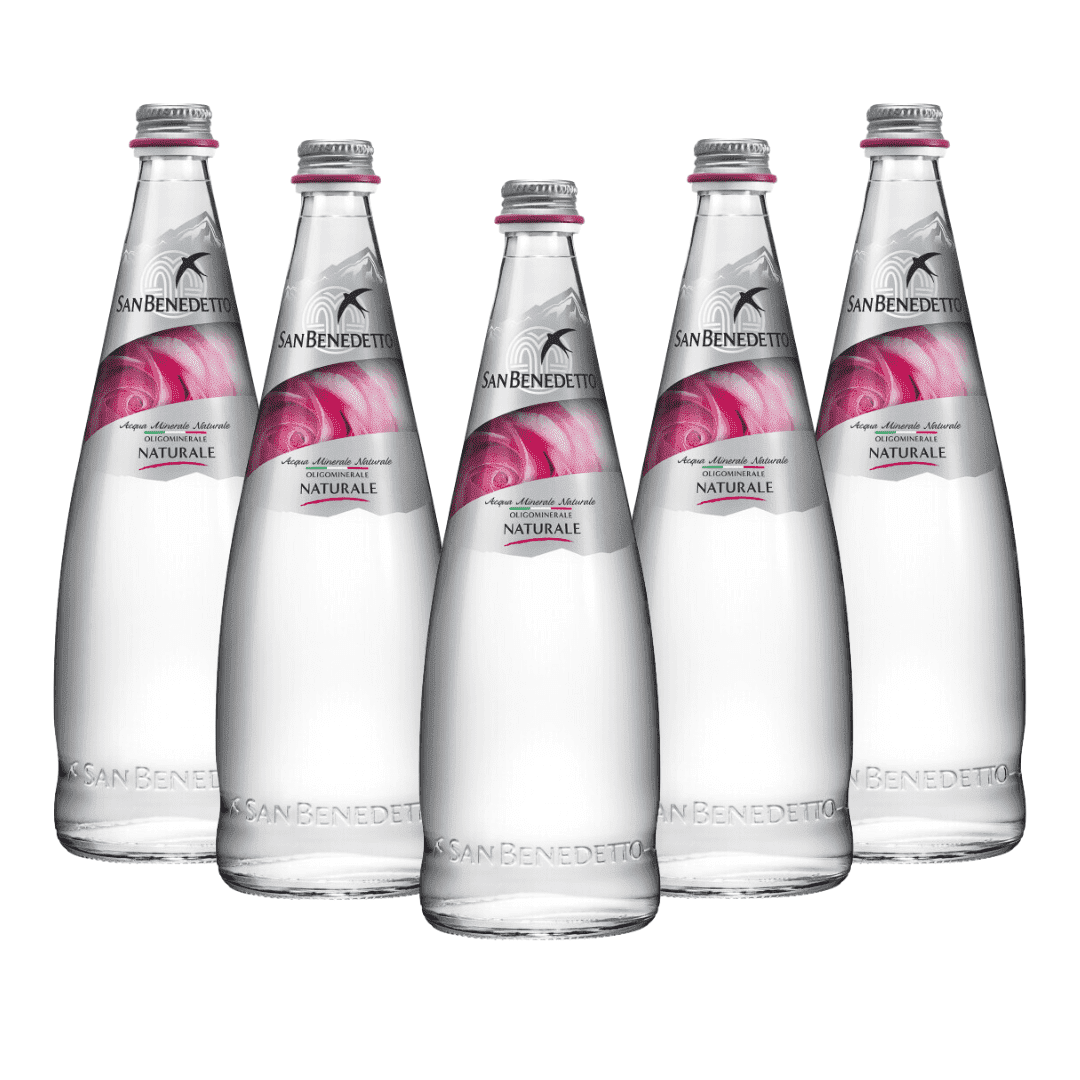 San Benedetto Italian Still Water, 500ml Glass Bottles, Pure