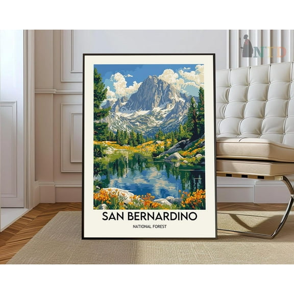 San Bernardino National Forest Poster, San Bernardino National Forestsan Bernardino National Forest Ca, San Bernardino California Wall Art, Modern Wall Decor, 8x12 UNFRAMED