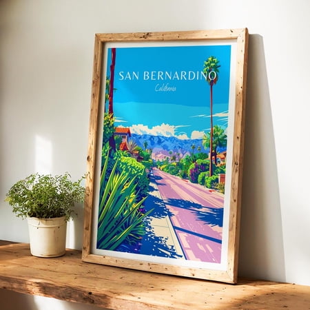 San Bernardino Poster California Wall Art The Perfect Gift And A Lasting Travel Memory Art Print Usa Print