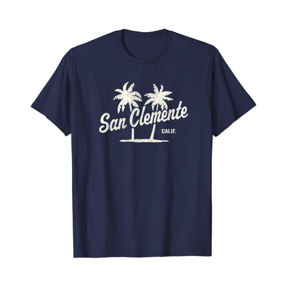 San Clemente California Vintage 70s Palm Trees Graphic T-Shirt