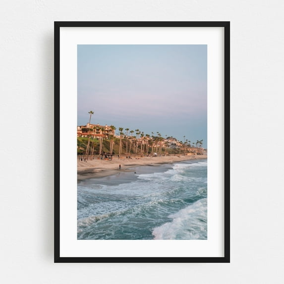 San Clemente Shore 03 - San Clemente California Photography Black Framed Wall Art Print 24 x 36 inches