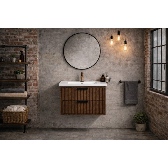 San Diego 30" Bathroom Vanity Walnut