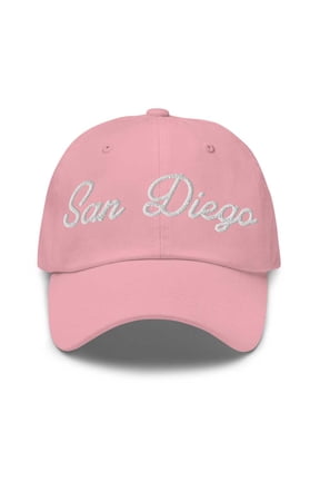 San Diego Baseball Cap San Diego Dad Hat Bold Script California CA Hat Embroidered Souvenir Gift Pink