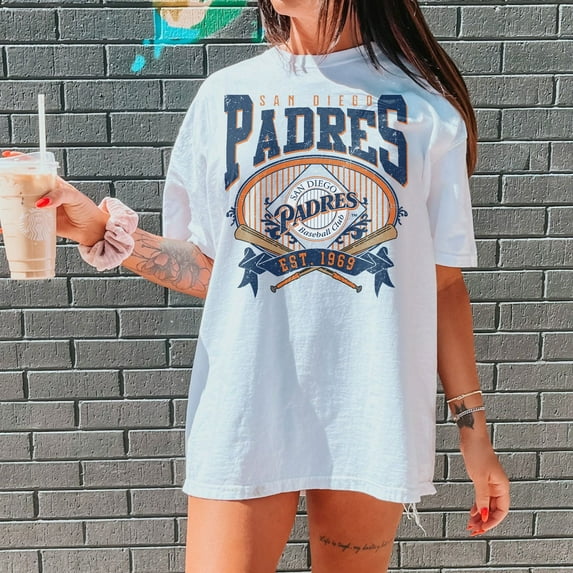 San Diego Baseball T-shirt | Vintage Style Padres Baseball Tshirt | San Diego EST 1969 Shirt | Game Day, White Color