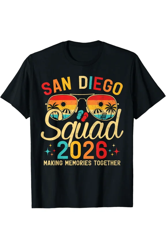 San Diego Beach Ca Summer Vacation Family Trip Squad T-Shirt