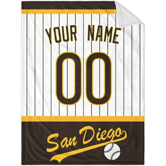 San Diego Blanket Throw Blanket Custom Any Name and Any Number Gifts for Men Women Baby