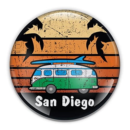 San Diego Bus Paperweight in Gift Box, 3 Inch Crystal Dome, Perfect for House Warming Gift