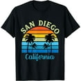 thumbnail image 1 of San Diego CA Palm Trees California Souvenir Retro Vintage T-Shirt, 1 of 3