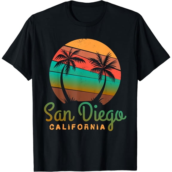 San Diego CA print Palm Trees California Souvenir T-Shirt