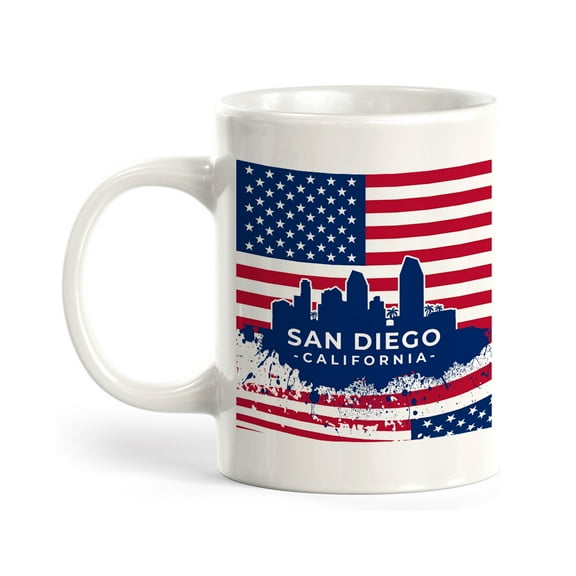 San Diego, California 11oz Plastic Coffee Mug | Office & Home | American Pride