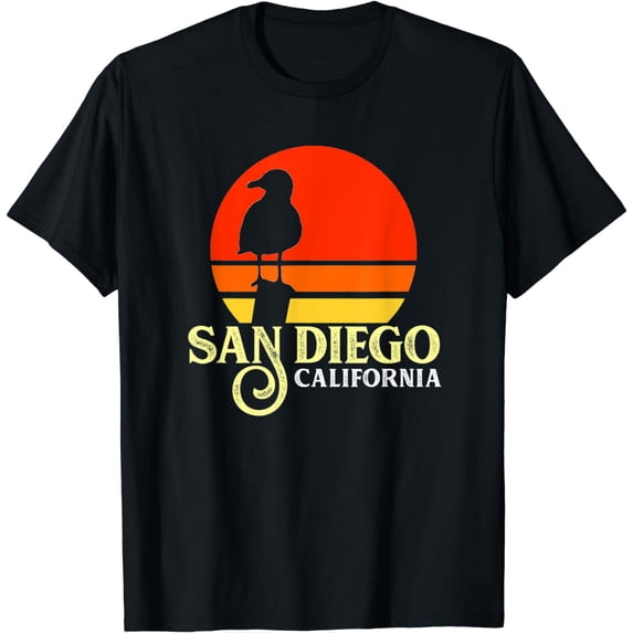 San Diego California Beach Seagull T-Shirt