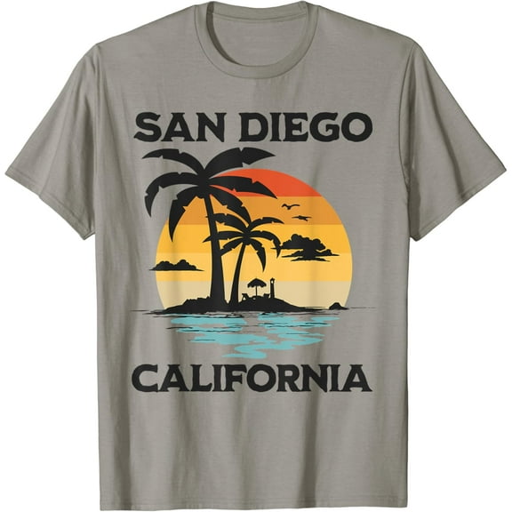 San Diego California Beach Surf Summer Vacation Vintage T-Shirt