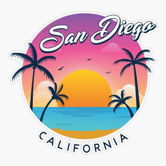 San Diego California Beach Vacation Vinyl Decal Sticker