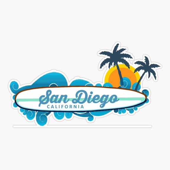 San Diego California Beautiful Travel Sticker