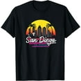 thumbnail image 1 of San Diego California CA Vintage Surfer Retro Gift T-Shirt, 1 of 2