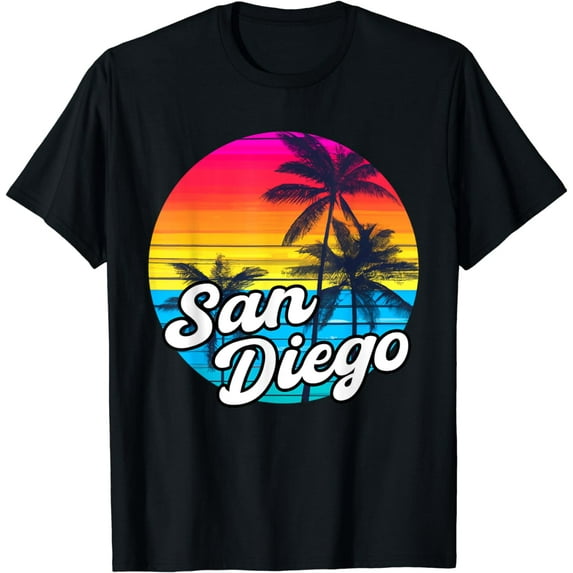 San Diego California Classic Vintage Surfer Sunset T-Shirt