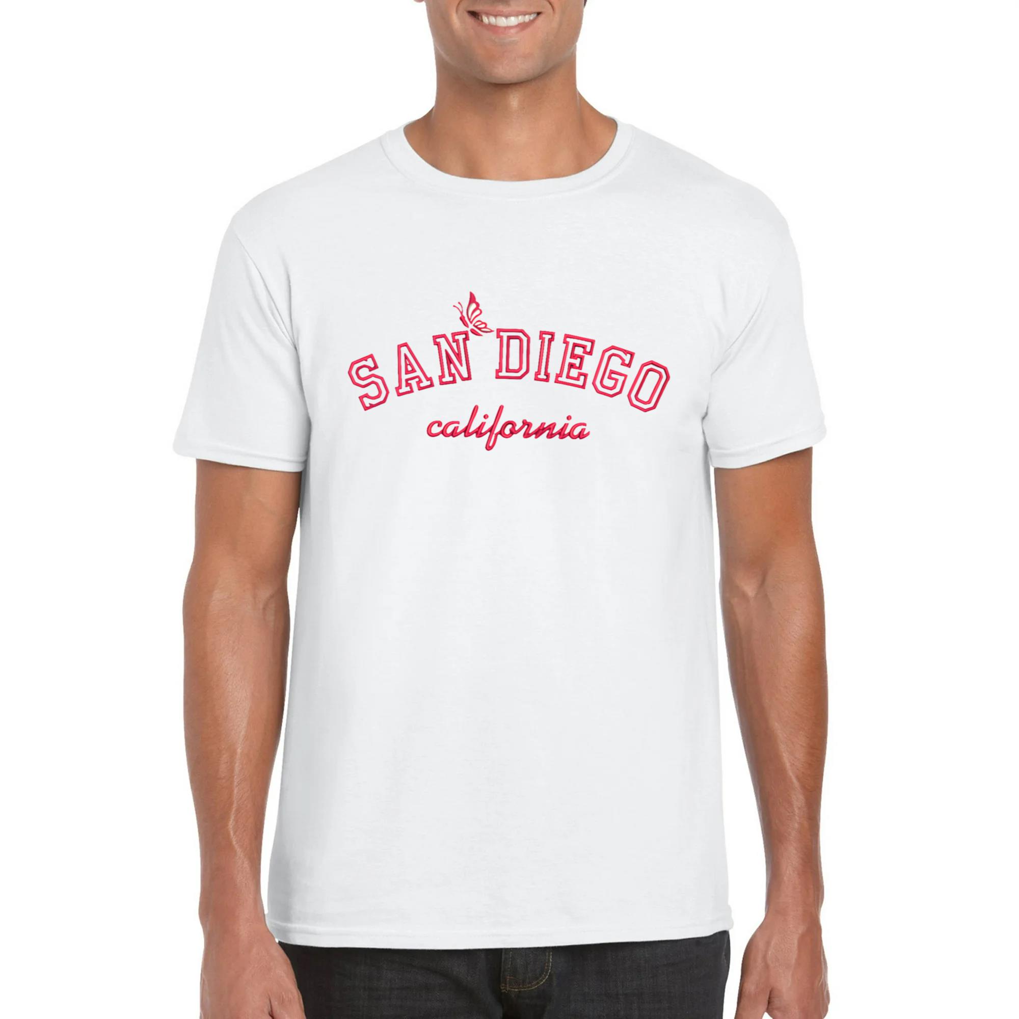 San Diego California Embroidered Souvenir Style Travel Unisex T 