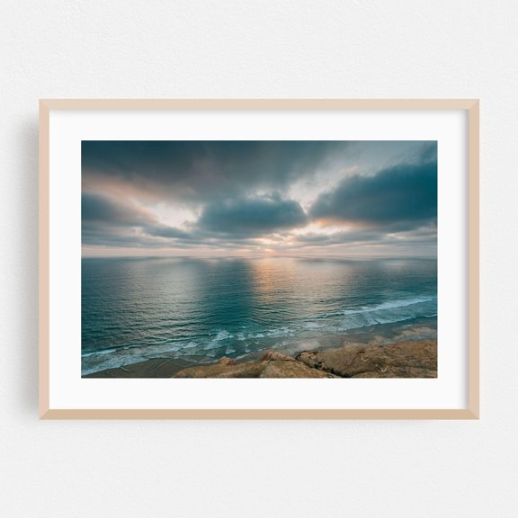 San Diego California Ocean Sunset Waves Coast Fine Beach Nature Scenic Photography Poster Unframed Paper Print