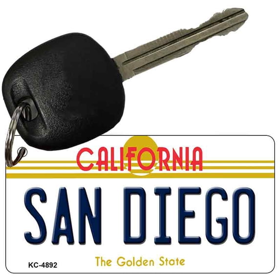 San Diego California State License Plate Tag Key Chain KC-4892 3" x 1.5" Key Chain (KC)