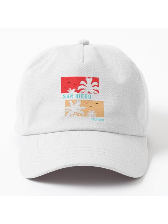 San Diego California Sun Baseball Cap, Travel Hat Style