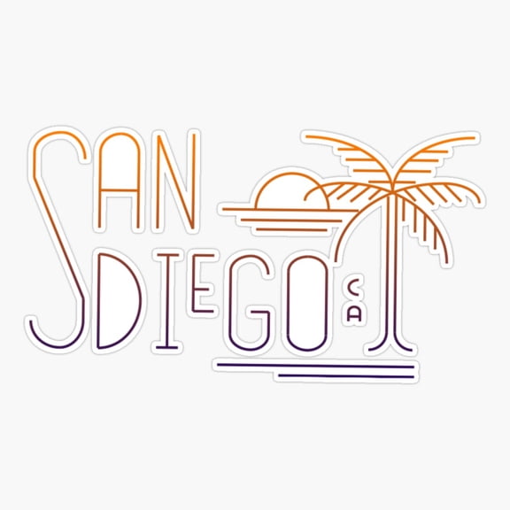 San Diego California Travel Destination Sticker