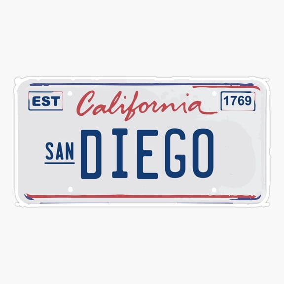 San Diego California Version Five Travel Sticker