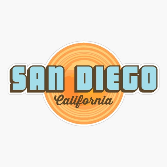 San Diego California Version Two Travel Sticker