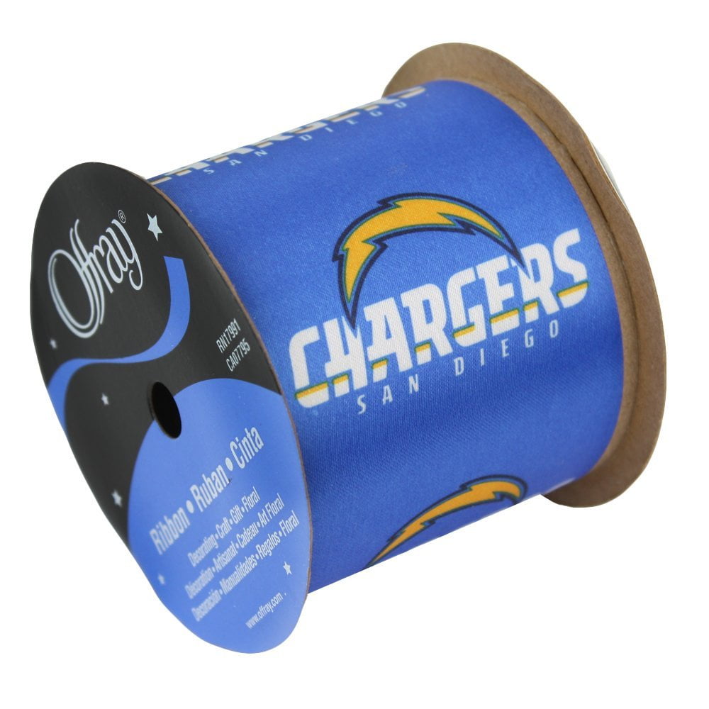 San Diego Chargers NFL Printed Ribbon 2-1/2-Inch Width, 9 Foot Spool ...