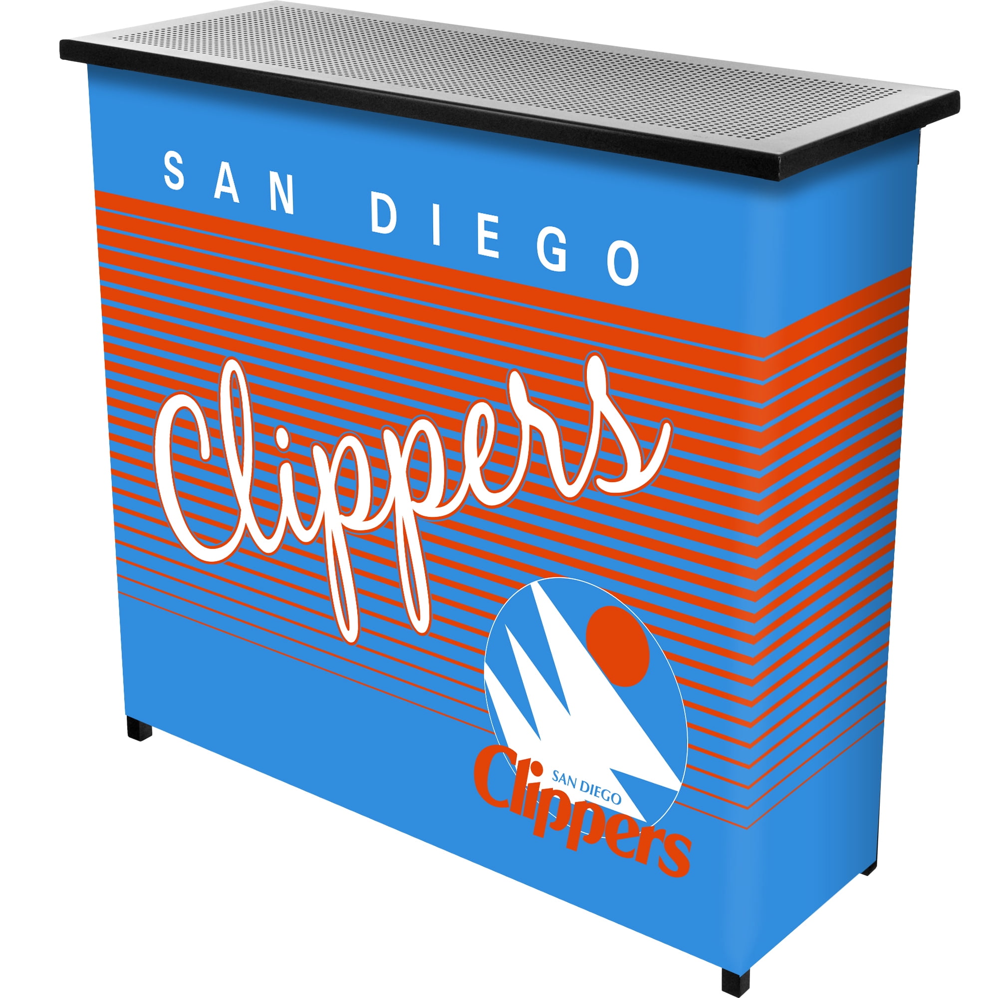 San Diego Clippers Hardwood Classics Indoor or Outdoor Portable Bar with 2 Shelves