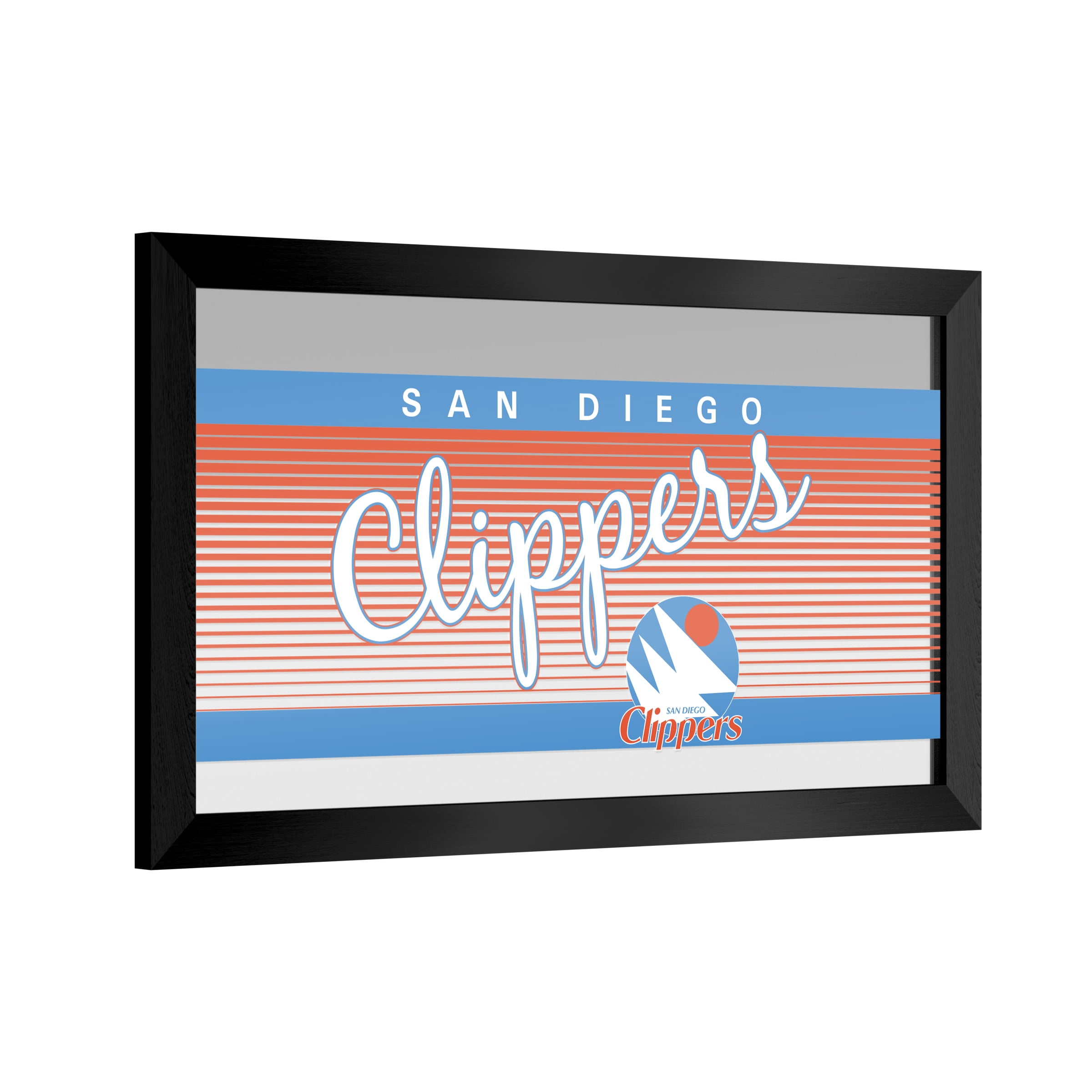 San Diego Clippers Hardwood Classics Ready-To-Hang Black Framed Wall Mirror
