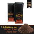 thumbnail image 1 of San Diego Coffee Costa Rican, Medium Roast, Ground Coffee, 16-Ounce Bags (Pack of 2), 1 of 9