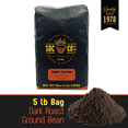 thumbnail image 1 of San Diego Coffee Organic Espresso, Dark Roast, Ground Coffee, 5-Pound Bag, 1 of 9