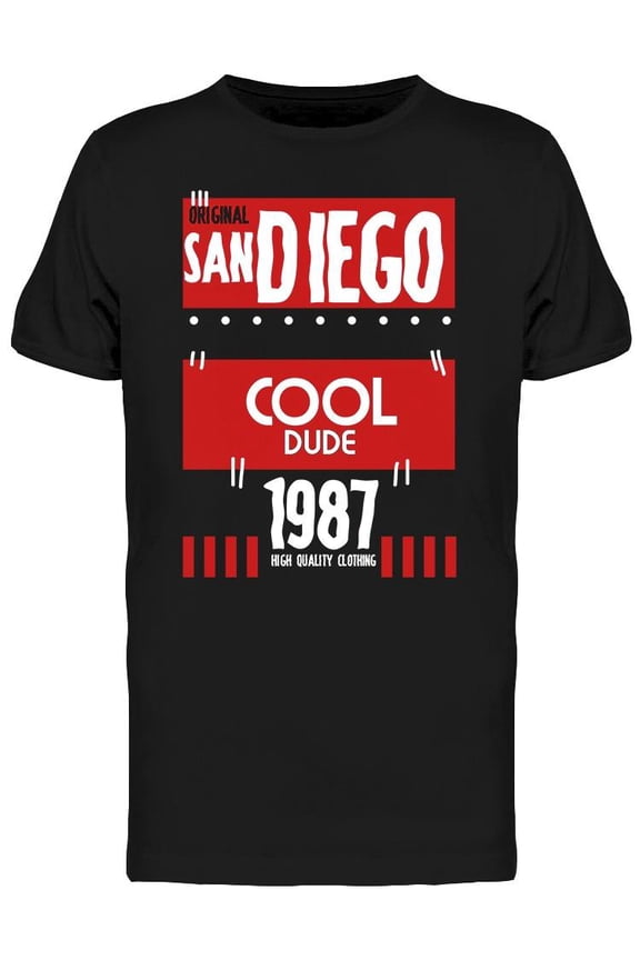 San Diego Cool Dude, Design T-Shirt Men -Image by Shutterstock, Male Large