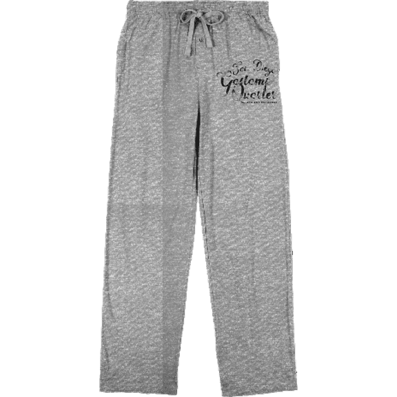 San Diego Gaslamp Quarter 4th and Broadway Men's Heather Gray Sleep Pajama Pants-XS