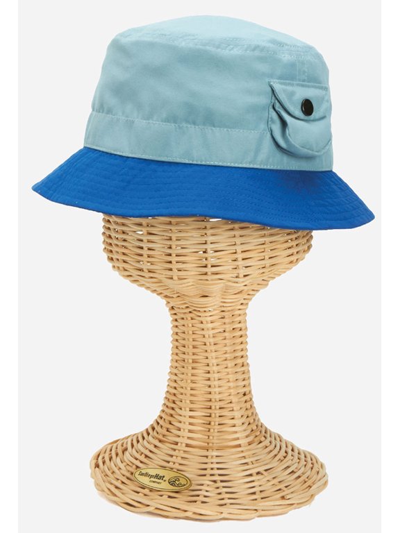 San Diego Hat Company Children's Color Blocked Bucket Hat CTK3426 Blue
