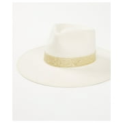 San Diego Hat Company Women's Jacquard Band Fedora Cream One Size