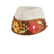 San Diego Hat Company Women's Embroidered Felt Fedora Ivory One Size