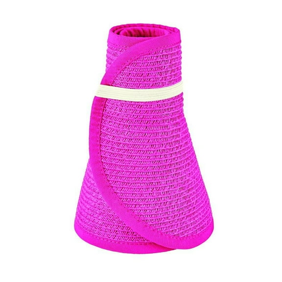 San Diego Hat Company Women's Large Ultrabraid Large Brim Roll-up Sun Visor, One Size - Fuchsia