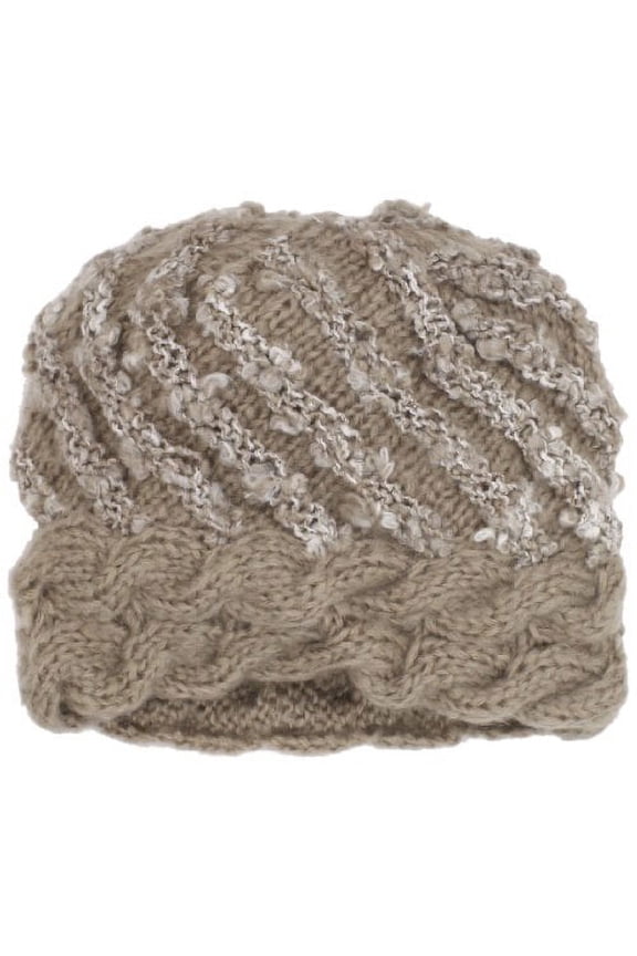 San Diego Hat Little Girls' Knit Beanie Hat, Taupe, 5-7 Years