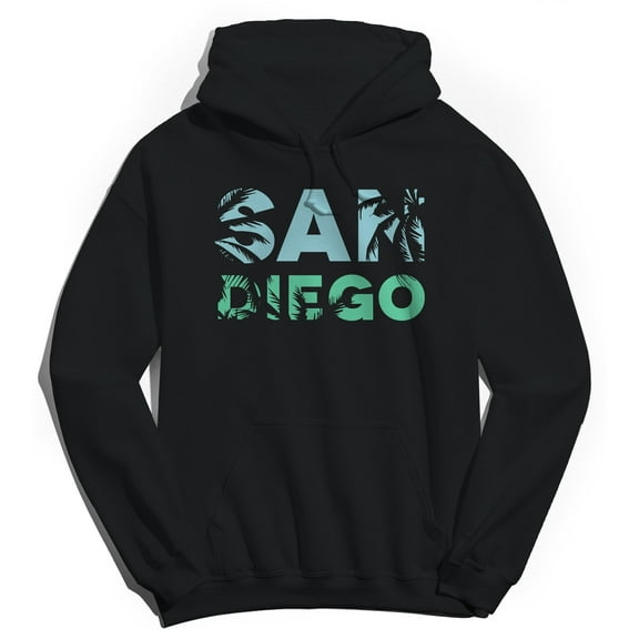 San Diego Humor Graphic Black Men's Crewneck Sweatshirt Hoodie
