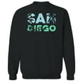 thumbnail image 1 of San Diego Humor Graphic Black Men's Crewneck Sweatshirt, 1 of 1