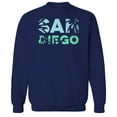 thumbnail image 1 of San Diego Humor Graphic Navy Men's Crewneck Sweatshirt, 1 of 1