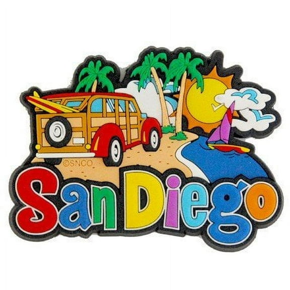 San Diego Magnet Laser Refrigerator California Magnet 4 Inches