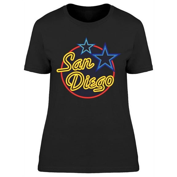 San Diego Neon Design T-Shirt Women -Image by Shutterstock, Female x-Large